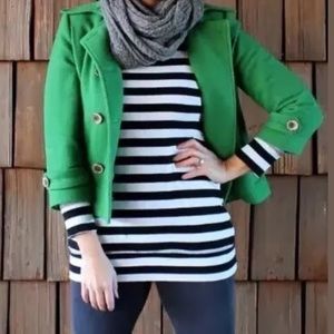 CAbi #659 Clover Green Pea Coat Jacket Wool blends